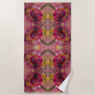 Serviette De Plage Peinture abstraite magnifique à l'aquarelle et à l
