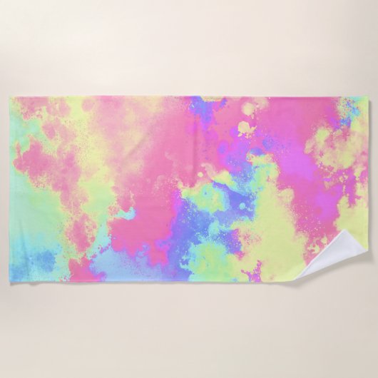 Serviette De Plage Peinture arc-en-ciel (Devant)