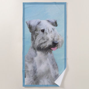 Serviette De Plage Peinture Cesky Terrier - Cute Original Chien Art