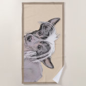 Serviette De Plage Peinture Chinoise sans cheveux peint art original (Devant)