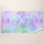 Serviette De Plage Peinture d'aquarelle Pastel Rainbow Cravate-Dye (Devant)