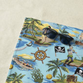 Serviette De Plage Peinture de vie d'un pirate par style numérique (En situation)