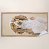 Serviette De Plage Peinture de Welsh Springer Spaniel - Art original (Devant)