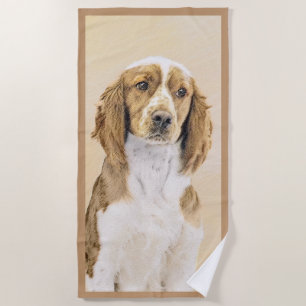 Serviette De Plage Peinture de Welsh Springer Spaniel - Art original