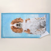 Serviette De Plage Peinture d'espagnol Welsh Springer - Art original  (Devant)