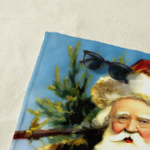 Serviette De Plage Peinture du Père Vintage Noël (En situation)
