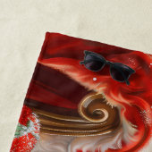 Serviette De Plage Pékinois Noël Festif (En situation)