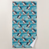 Serviette De Plage Pélican côtier océanique (Devant)