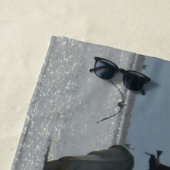 Serviette De Plage Pélicans autour de Fishing Boats Beach Towne (En situation)