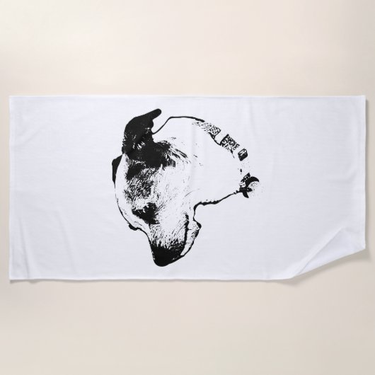 Serviette de plage Penny le Terrier – Audacieuse e (Devant)