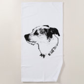 Serviette de plage Penny le Terrier – Audacieuse e (Devant)