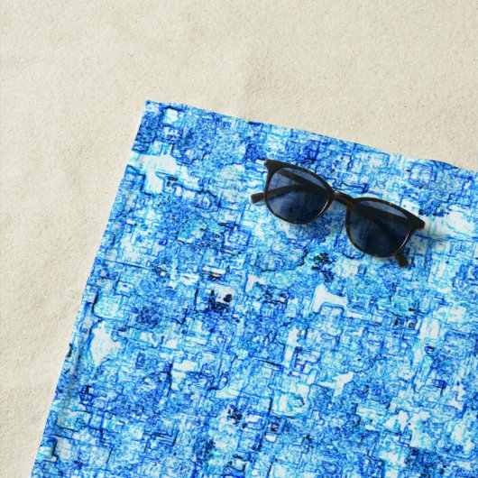 Serviette De Plage Pequenos entalhes em desenho como à caneta (En situation)