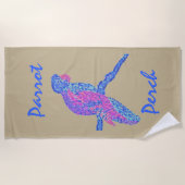 Serviette De Plage Perche de perroquet (Devant)
