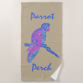 Serviette De Plage Perche de perroquet (Devant)