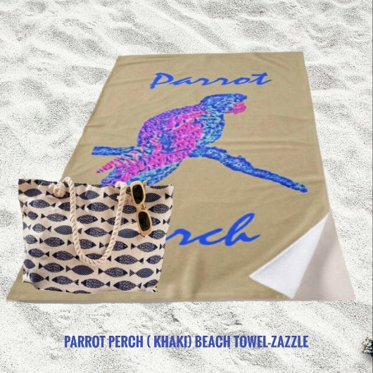 Serviette De Plage Perche de perroquet
