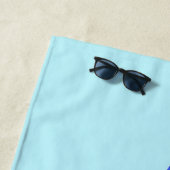 Serviette De Plage Perche de perroquet (bleu ciel) (En situation)
