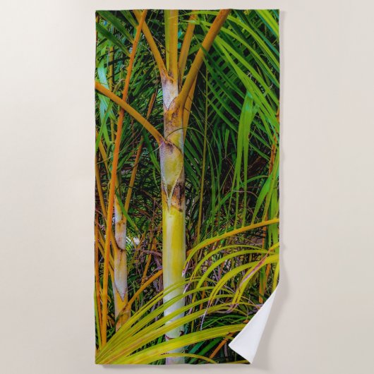 Serviette de plage Perdue dans les palmiers d'Arec (Devant)