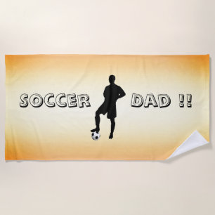 Serviette De Plage Père de Soccer