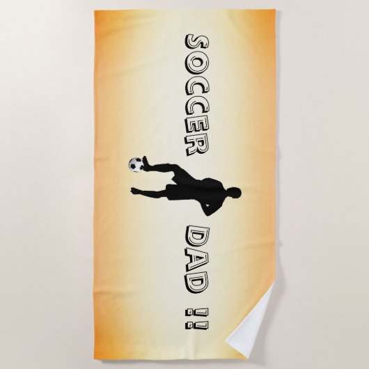 Serviette De Plage Père de Soccer (Devant)