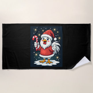 Serviette De Plage Père Noël Chicken Joy