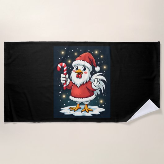 Serviette De Plage Père Noël Chicken Joy (Devant)