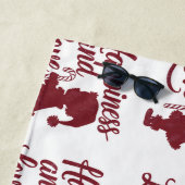 Serviette De Plage Père Noël en bambou - Bonheur et Amour (En situation)