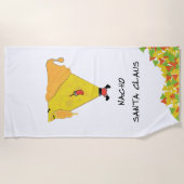 Serviette De Plage Père Noël Nacho avec chips (Devant)