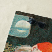 Serviette De Plage Père Noël suédoise de Noël (par Jenny Nyström) (En situation)