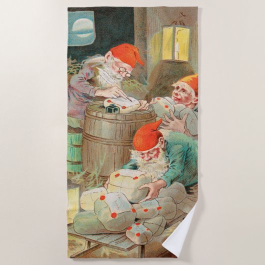 Serviette De Plage Père Noël suédoise de Noël (par Jenny Nyström) (Devant)