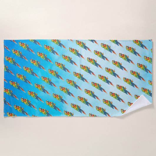 Serviette De Plage Perroquet (Devant)