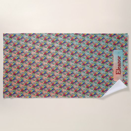 Serviette De Plage Perroquet (Devant)