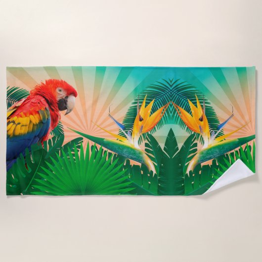 Serviette De Plage Perroquet (Devant)