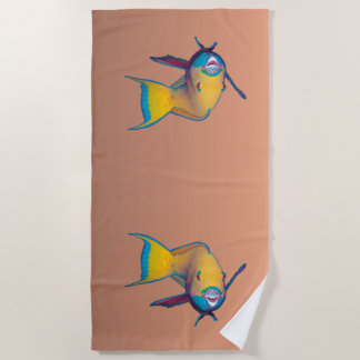 Serviette De Plage Perroquet - Dessin abstrait - Découpé d'une photo 