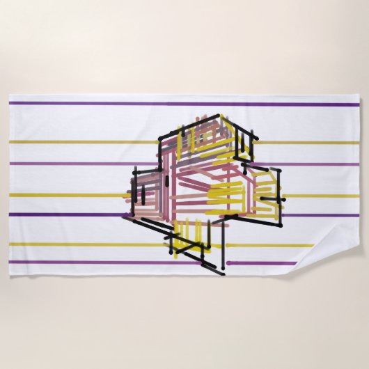 Serviette De Plage Perroquet poisson joie d'été (Devant)