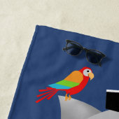 Serviette De Plage Perroquet surfant de pirate de requin d'équitation (En situation)