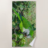 Serviette De Plage Perroquet vert (Devant)