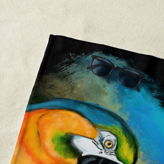 Serviette De Plage Perroquets (En situation)