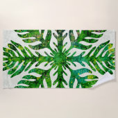 Serviette De Plage Perruche à feuilles hawaïennes (Devant)