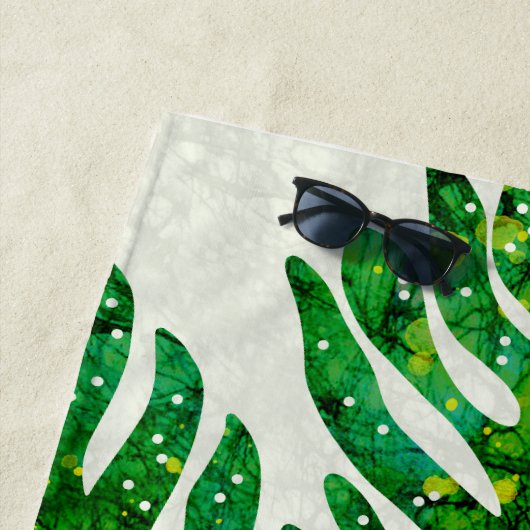 Serviette De Plage Perruche à feuilles hawaïennes (En situation)