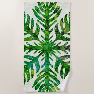 Serviette De Plage Perruche à feuilles hawaïennes