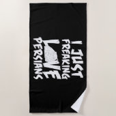 Serviette De Plage Perse Chat Love (Devant)