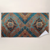 Serviette De Plage Perse Moderne Belle collection de vieux Motifs (Devant)