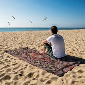 Serviette De Plage Perse sunniest encadré demi-cercle ethnique mandal