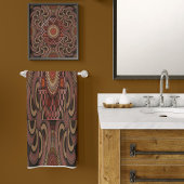 Serviette De Plage Perse sunniest encadré demi-cercle ethnique mandal