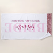 Serviette De Plage Personalized beach towel for the bride (Devant)