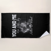 Serviette De Plage Personalized Black Photo Couple You and Me (Devant)