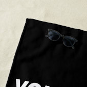 Serviette De Plage Personalized Black Photo Couple You and Me (En situation)