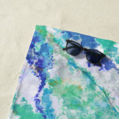 Serviette De Plage Personalized Blue Agate Natural Stone (En situation)