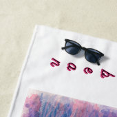 Serviette De Plage Personalized Caribbean Dream Sunset Beach Towel (En situation)