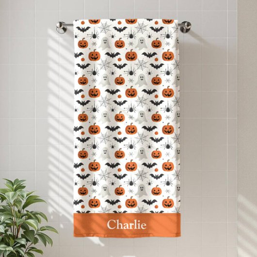 Serviette De Plage Personalized Cute Halloween